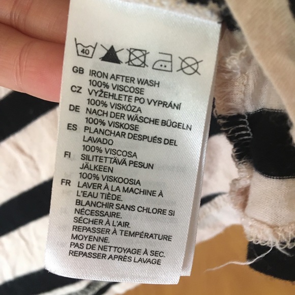 Navy Blue/White Striped H&M shirt - Picture 3 of 3